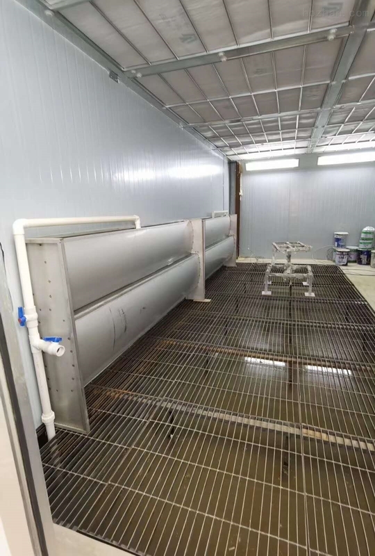 Open-Face Manual Powder Coating Booth with Pulse-Jet Cartridge Filter Recovery System