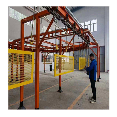 Linea de pintura electrostática de transporte aéreo de 220 V Líneas finas de recubrimiento en polvo para objetos pequeños y delicados