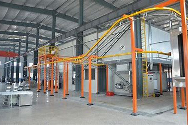 Productos metálicos Línea de recubrimiento en polvo totalmente automatizada para la producción de recubrimientos industriales