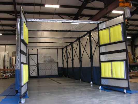 Cabina de rociado retráctil CoatTech para eficiencia industrial, cabina de pintura retráctil