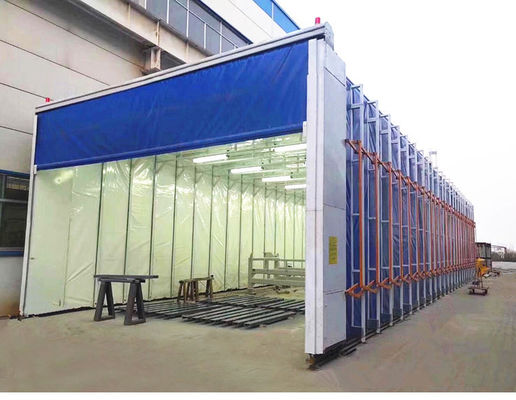 CoatTech Industrial Alta Eficiencia Telescópica Sala de pintura móvil, tienda retráctil