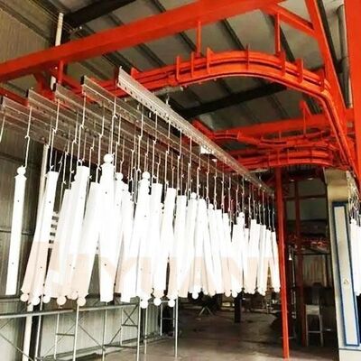 Línea de pintura en polvo automatizada para producción de fábrica de alto volumen de repuestos