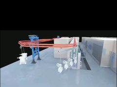 Línea de recubrimiento de polvo vertical de transporte aéreo robusto Línea de pintura de transporte para recubrimiento consistente