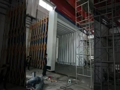 Cabinas de rociado telescópicas móviles retráctiles Sala de pintura de automóviles con pintura eléctrica