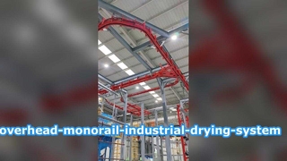 Sistema de secado industrial y monorriel elevado de servicio pesado