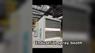 Cabina de pintura industrial de alta resistencia con sistema de transporte ferroviario | CoatTech