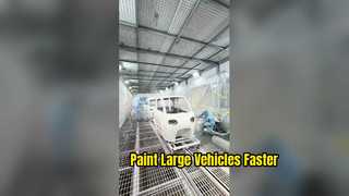 Cabina de pintura de gran tamaño para carrocerías de vehículos y componentes grandes | CoatTech