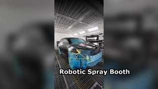 Cabina de pintura industrial automatizada de alta eficiencia CoatTech con sistema de pulverización robótico impulsado por IA